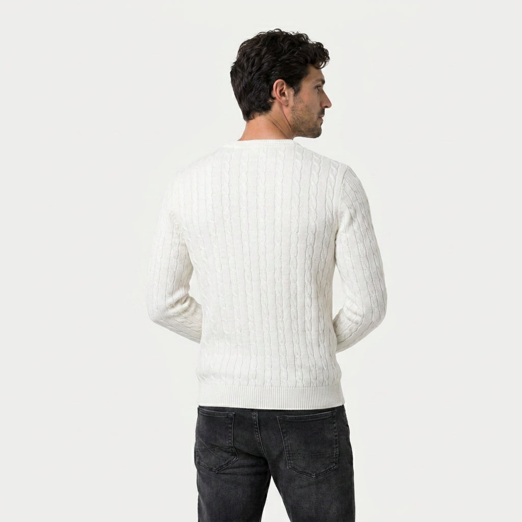 Men's Cable Knit Sweater – Textured