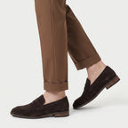 Men's Suede-Finish Penny Loafers – Slip-On