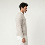 Men's Classic Cable Knit Crew Sweater – Textured