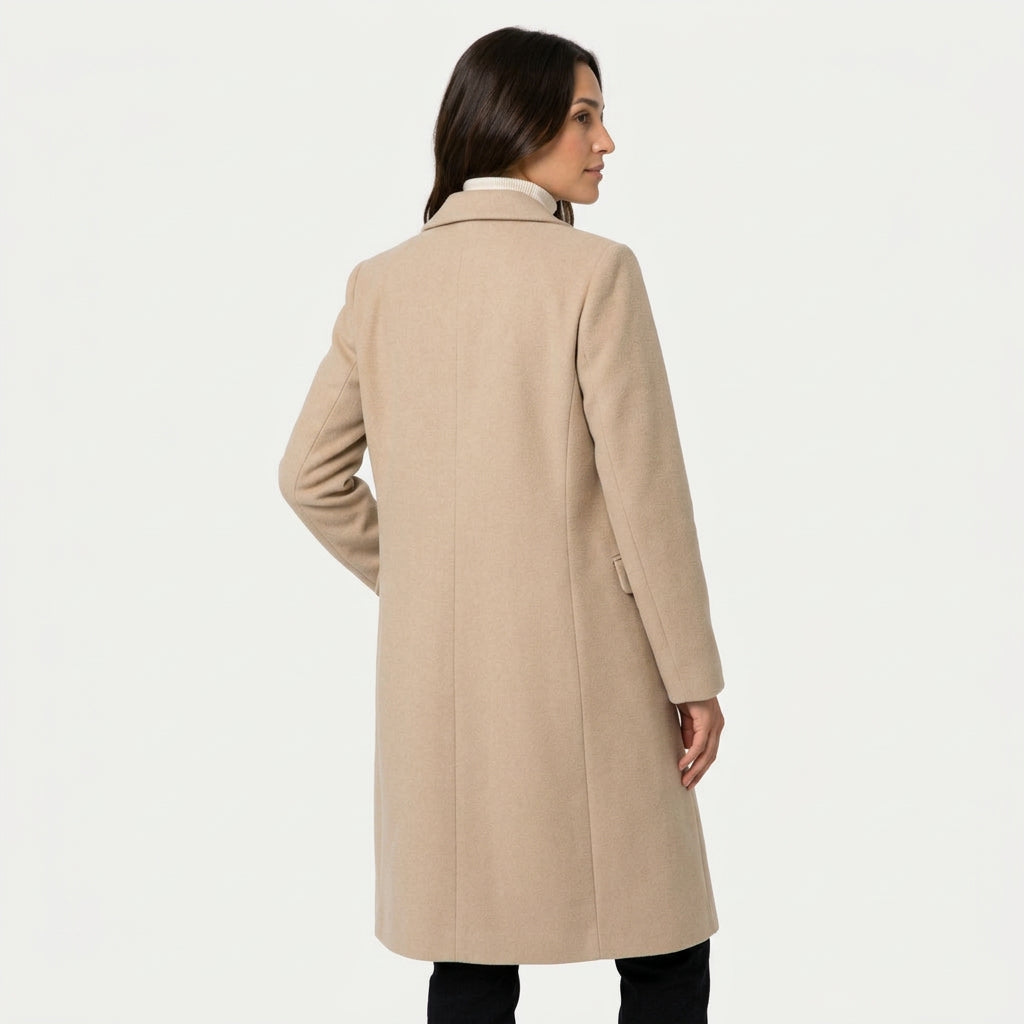 Women's Double-Breasted Midi Coat – Relaxed