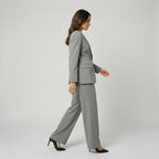 Women's Tailored Suit – Single-Breasted Blazer, Wide-Leg Trousers