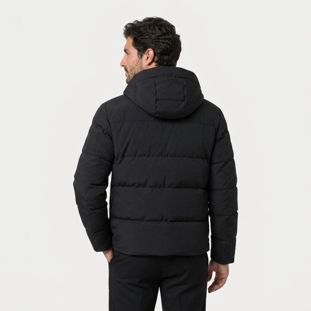 Men's Hooded Puffer Jacket – Short Parka