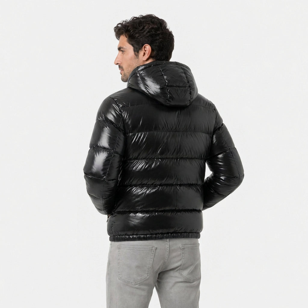 Men's Fitted Hooded Puffer Jacket