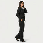 Women's Tailored Suit – Single-Breasted Blazer, Wide-Leg Trousers