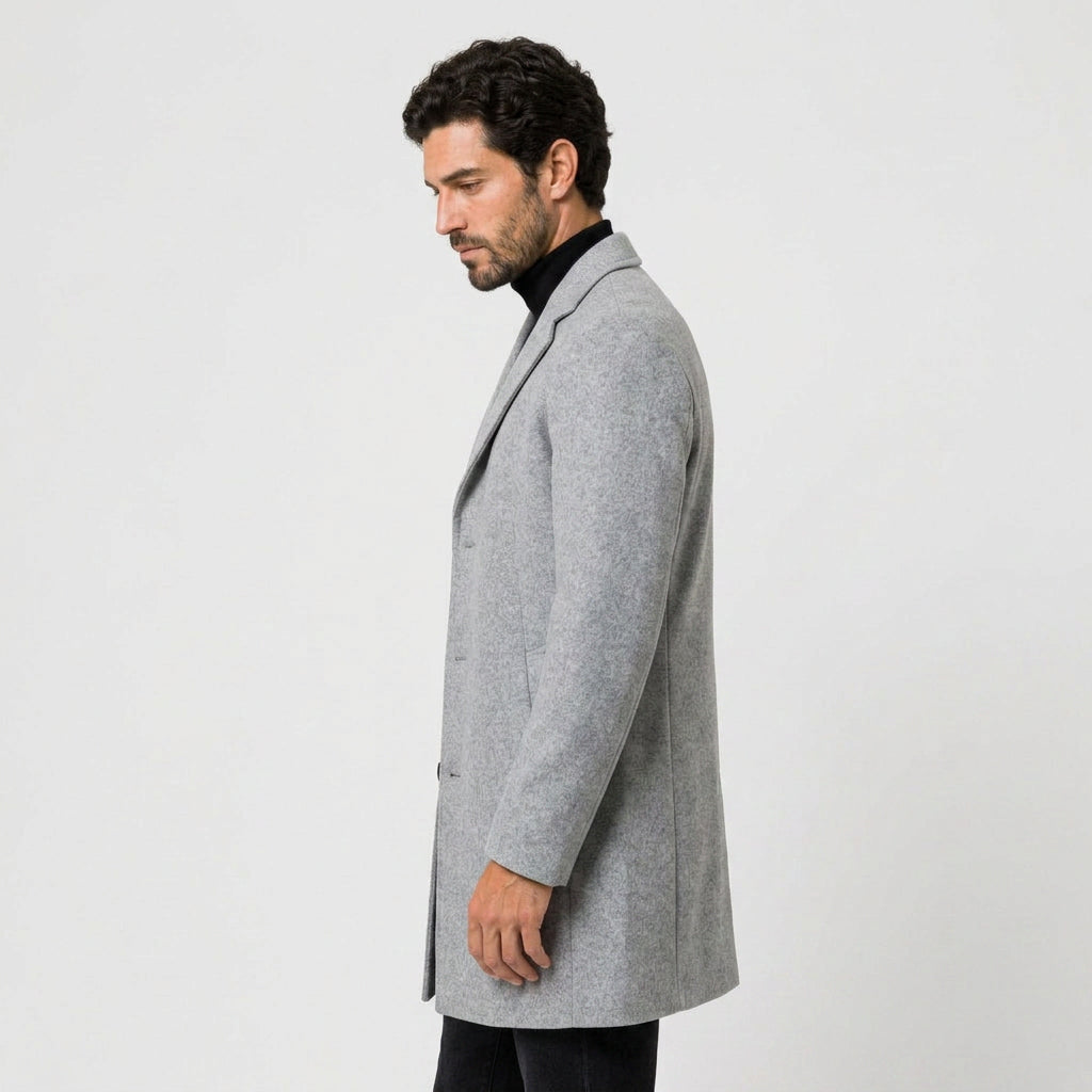 Men's Overcoat – Single-Breasted, Notch Lapel