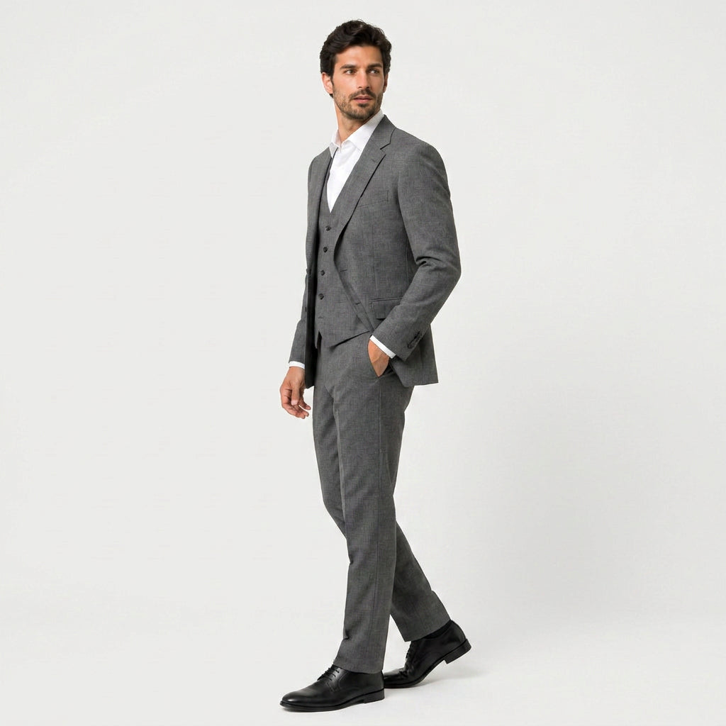 Men's Three-Piece Tailored Suit – Double Breasted