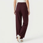 Women's Pleated Wide-Leg Trousers – High Waist