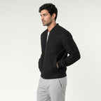 Men's Washed Bomber Jacket – Ribbed Trim