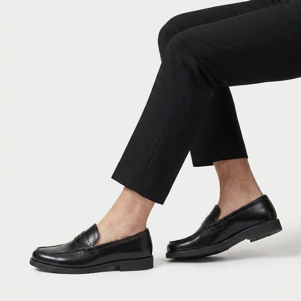 Men's Polished Finish Penny Loafers – Slip-On