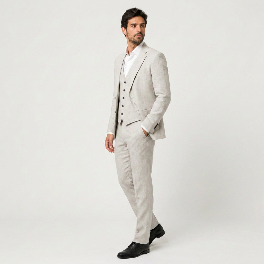 Men's Three-Piece Tailored Suit – Double Breasted