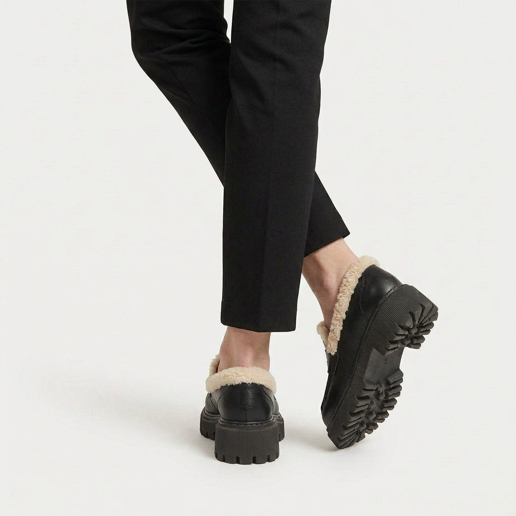 Women's Sherpa-Lined Platform Loafer – Lug Sole