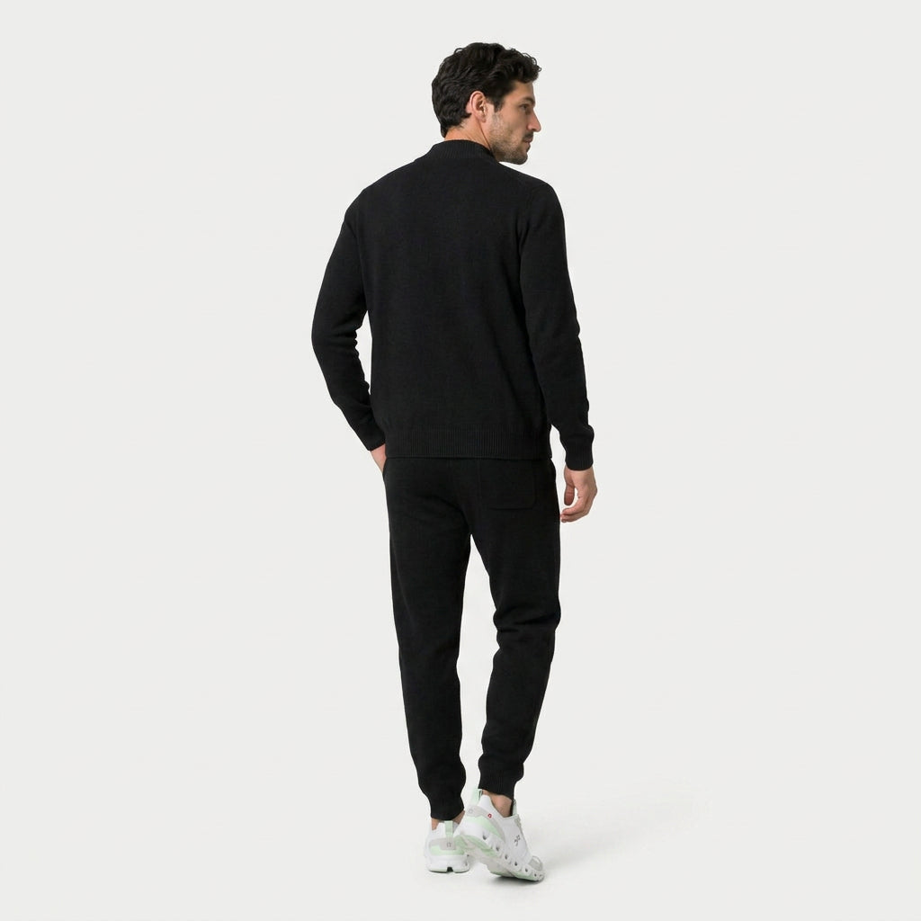 Men's Cashmere Zip Cardigan & Jogger Set – Relaxed Fit