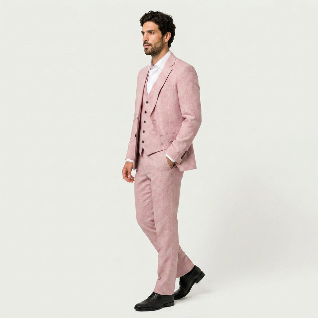 Men's Three-Piece Tailored Suit – Double Breasted