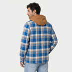 Men's Plaid Hooded Shirt Jacket – Quilted Lining