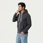 Men's Heathered Knit Zip Hoodie – Kangaroo Pocket