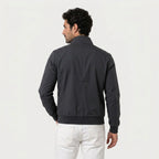 Men's Lightweight Zip-Up Bomber Jacket – Stand Collar