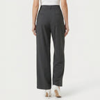 Women's Pleated Wide-Leg Trousers – High Waist