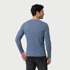 Men's Ribbed Long Sleeve Crew Neck Sweatshirt – Slim Fit