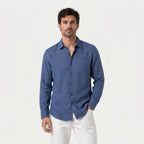 Men's Long Sleeve Linen Shirt – Breathable