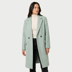 Women's Double-Breasted Midi Coat – Relaxed