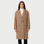 Women's Double-Breasted Midi Coat – Relaxed