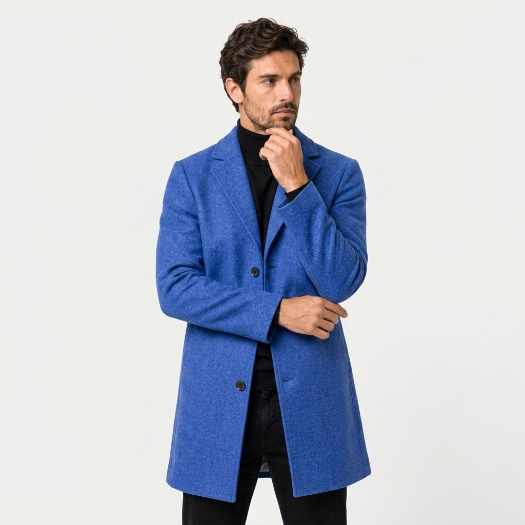 Men's Overcoat – Single-Breasted, Notch Lapel