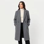 Women's Double-Breasted Midi Coat – Relaxed