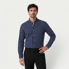 Men's Button-Down Striped Shirt – Slim Fit