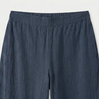 Women's Cropped Barrel Pants – Elastic Waist, Tulip Hem