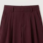 Women's Pleated Wide-Leg Trousers – High Waist