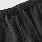 Men's Textured Cotton Drawstring Shorts – Elastic Waist