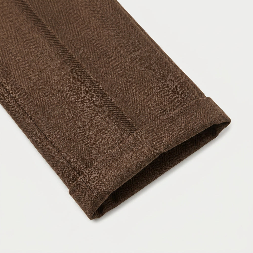 Men's Pleated Gurkha High Waist Trousers – Side Buckles
