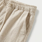 Men's Textured Cotton Drawstring Shorts – Elastic Waist