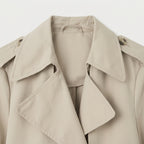 Women's Longline Trench Coat – Double-Breasted, Belted