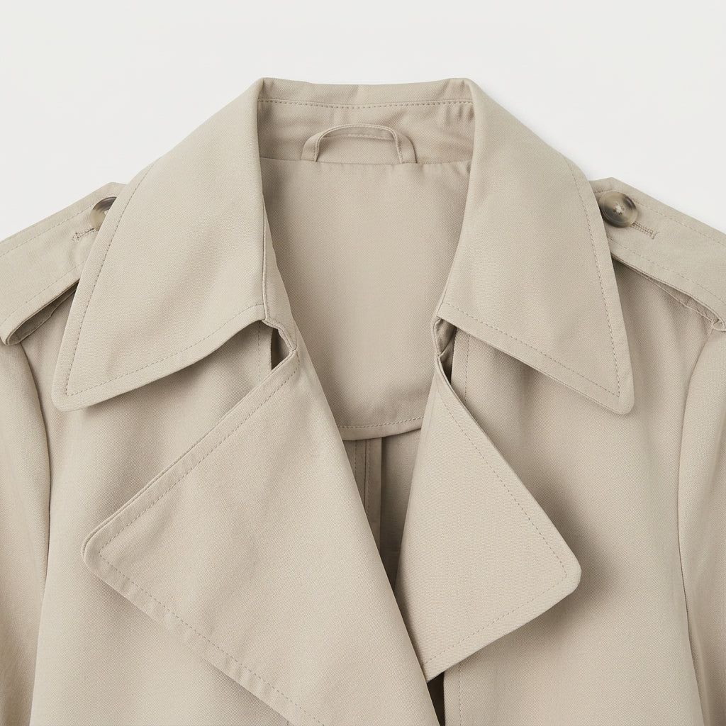Women's Longline Trench Coat – Double-Breasted, Belted