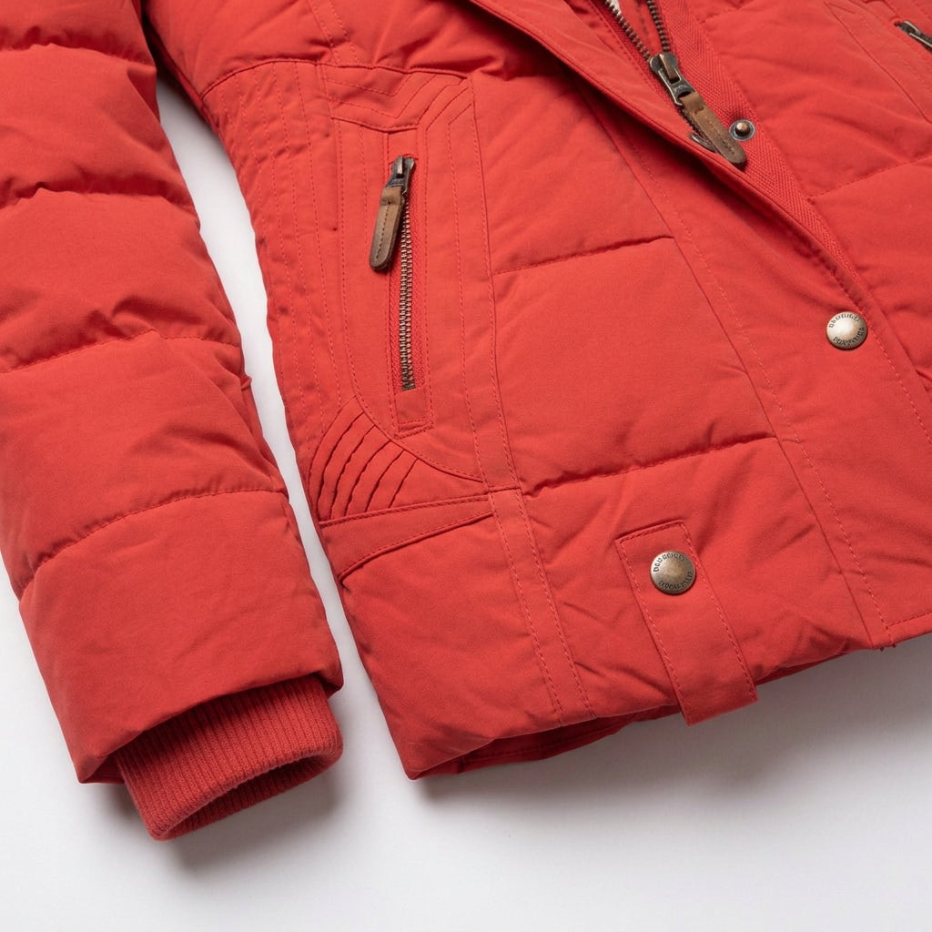 Women's Quilted Puffer Coat – Fur-Trimmed Hood, Mid-Thigh Length