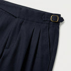 Men's Pleated Gurkha High Waist Trousers – Side Buckles