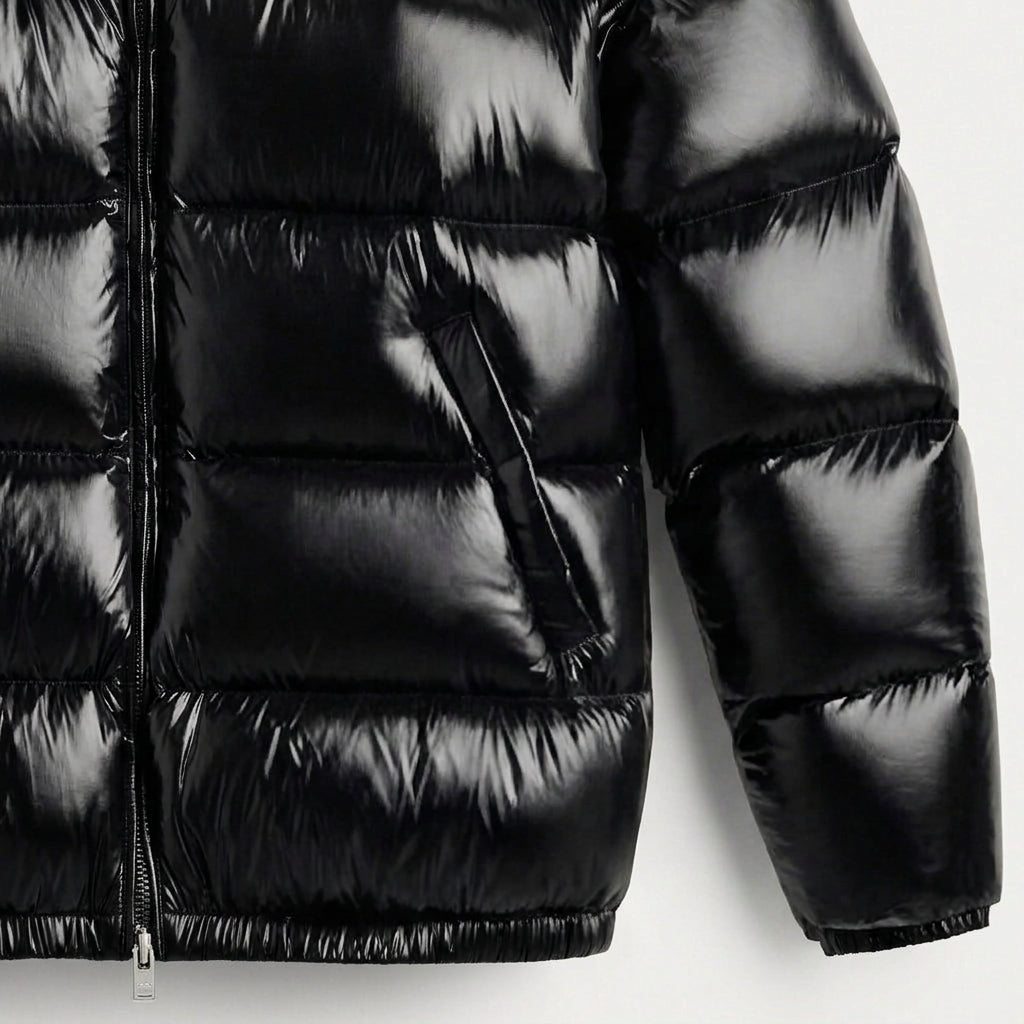 Men's Fitted Hooded Puffer Jacket