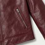 Men's Fitted Faux Leather Jacket – Zip Pockets