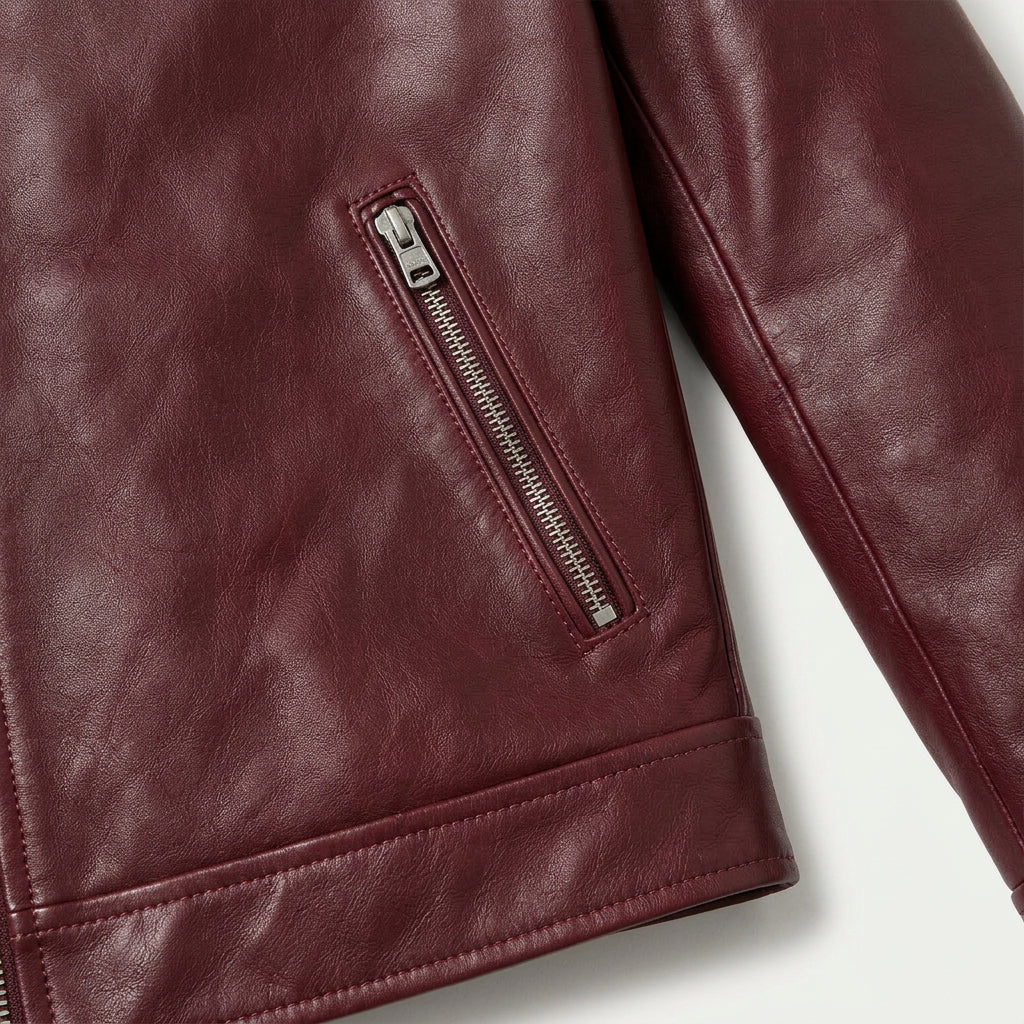 Men's Fitted Faux Leather Jacket – Zip Pockets