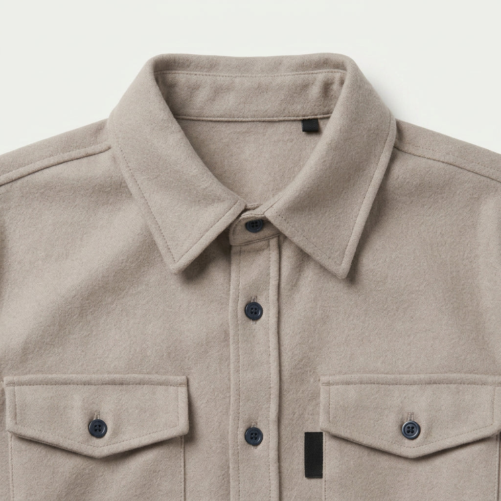 Men's Overshirt – Brushed Flannel, Chest Pockets