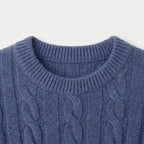 Men's Classic Cable Knit Crew Sweater – Textured