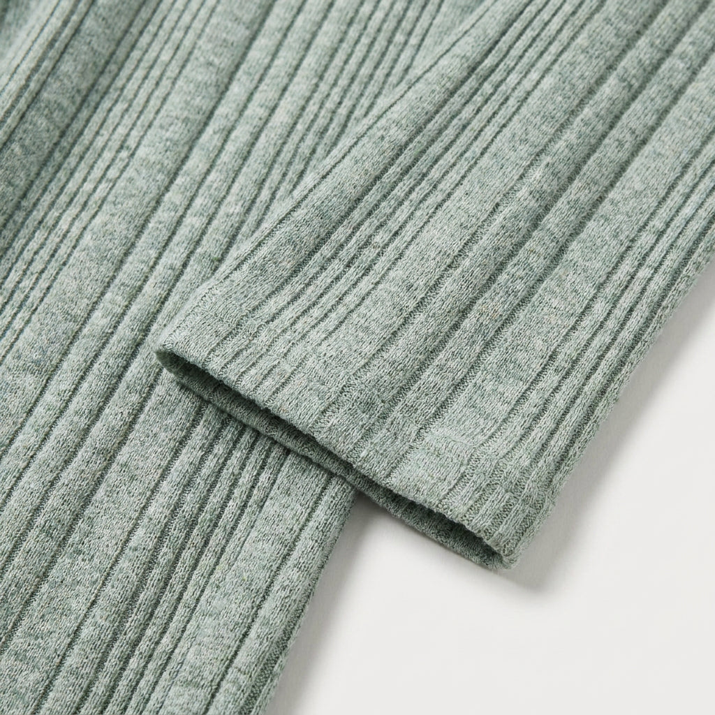 Women's Waterfall Cardigan – Ribbed Knit, Draped Front
