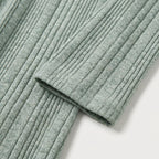 Women's Waterfall Cardigan – Ribbed Knit, Draped Front