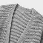 Women's Chunky Knit Cardigan – Open Front, Balloon Sleeve