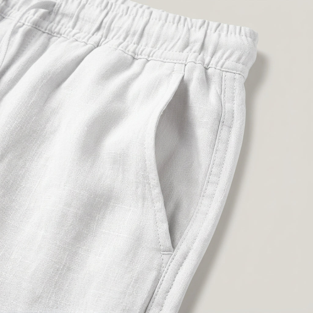 Men's Lightweight Linen Drawstring Pants – Elastic Waist