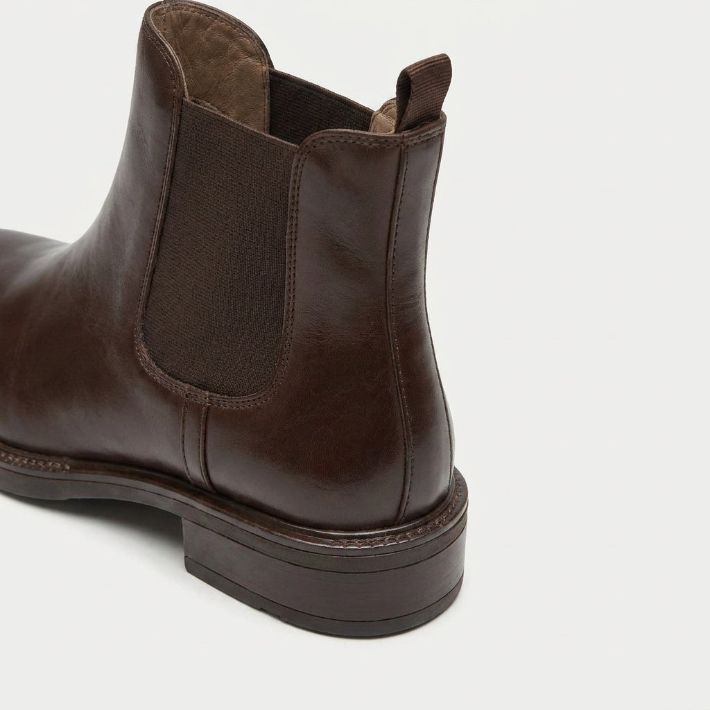 Men's Faux Leather Chelsea Boots – Elastic Side Panels