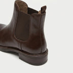 Men's Faux Leather Chelsea Boots – Elastic Side Panels