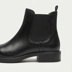 Men's Faux Leather Chelsea Boots – Elastic Side Panels