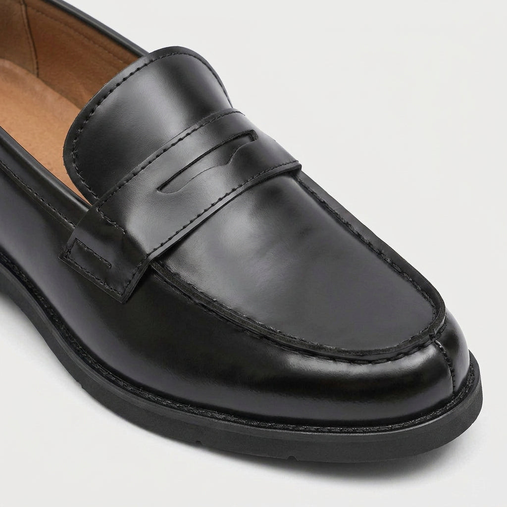 Men's Polished Finish Penny Loafers – Slip-On